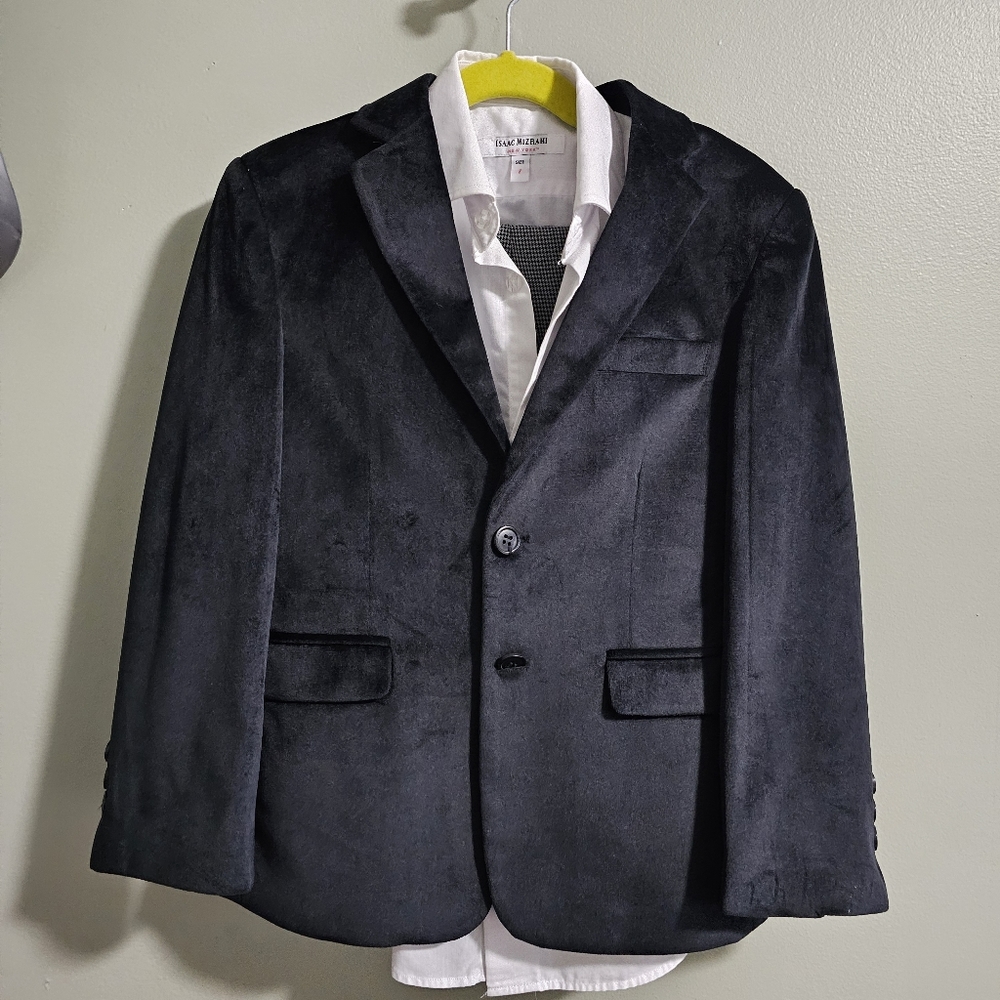 Issac Mizrahi Kids 3 pc Velvet Suit Jacket Size 7